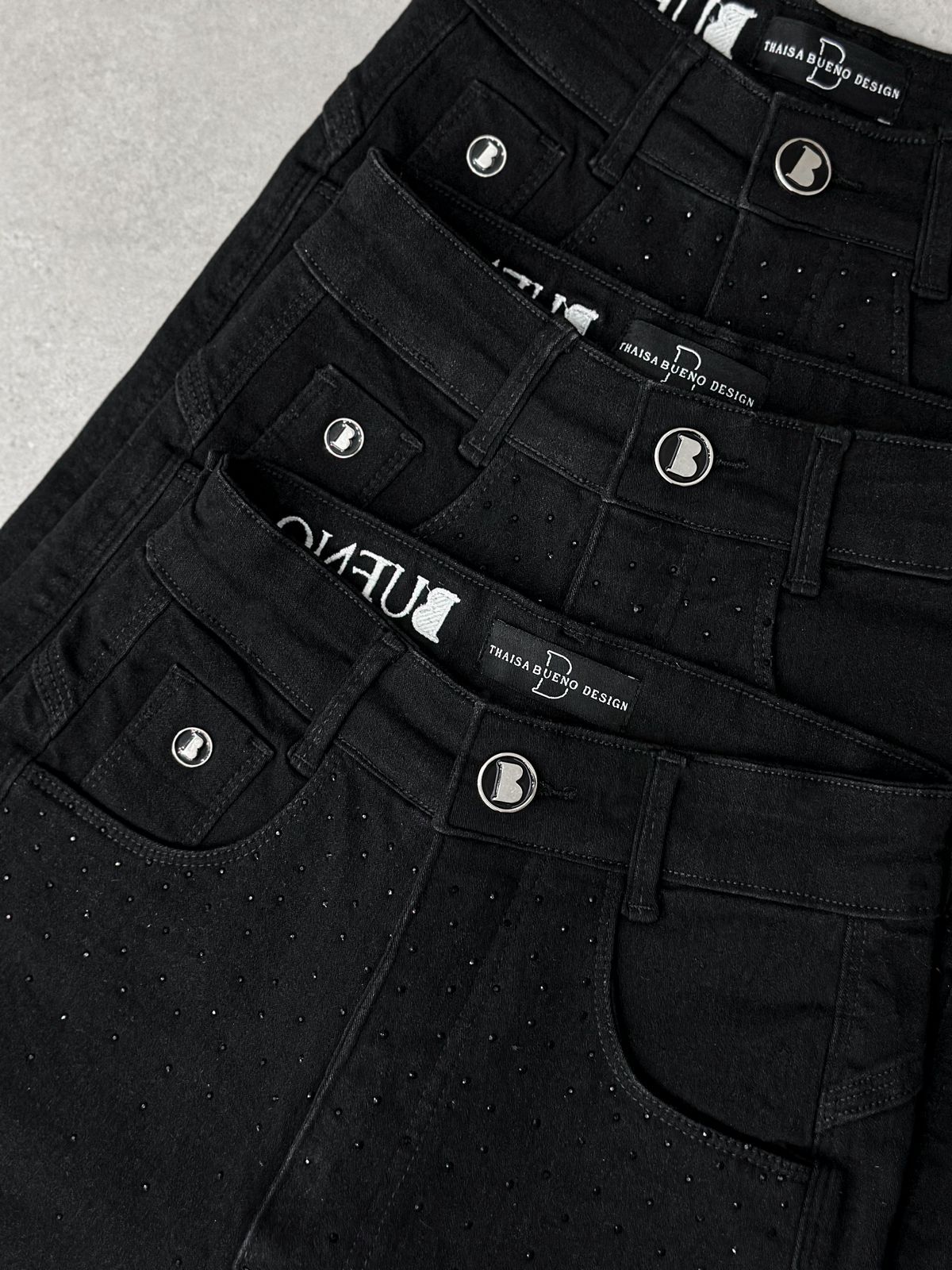 MYBUBU SHORTS JEANS STRASS BUENO