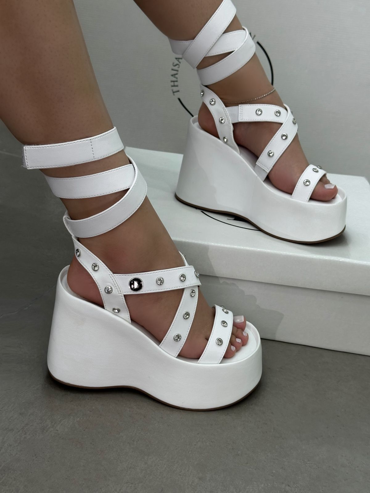 SANDLIA PLATFORM REBITE STRASS