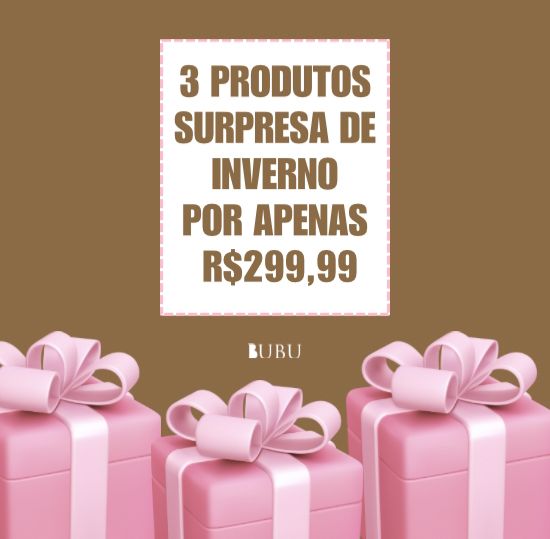 CAIXA SURPRESA DE INVERNO - LEVE 3 PRODUTOS SURPRESA