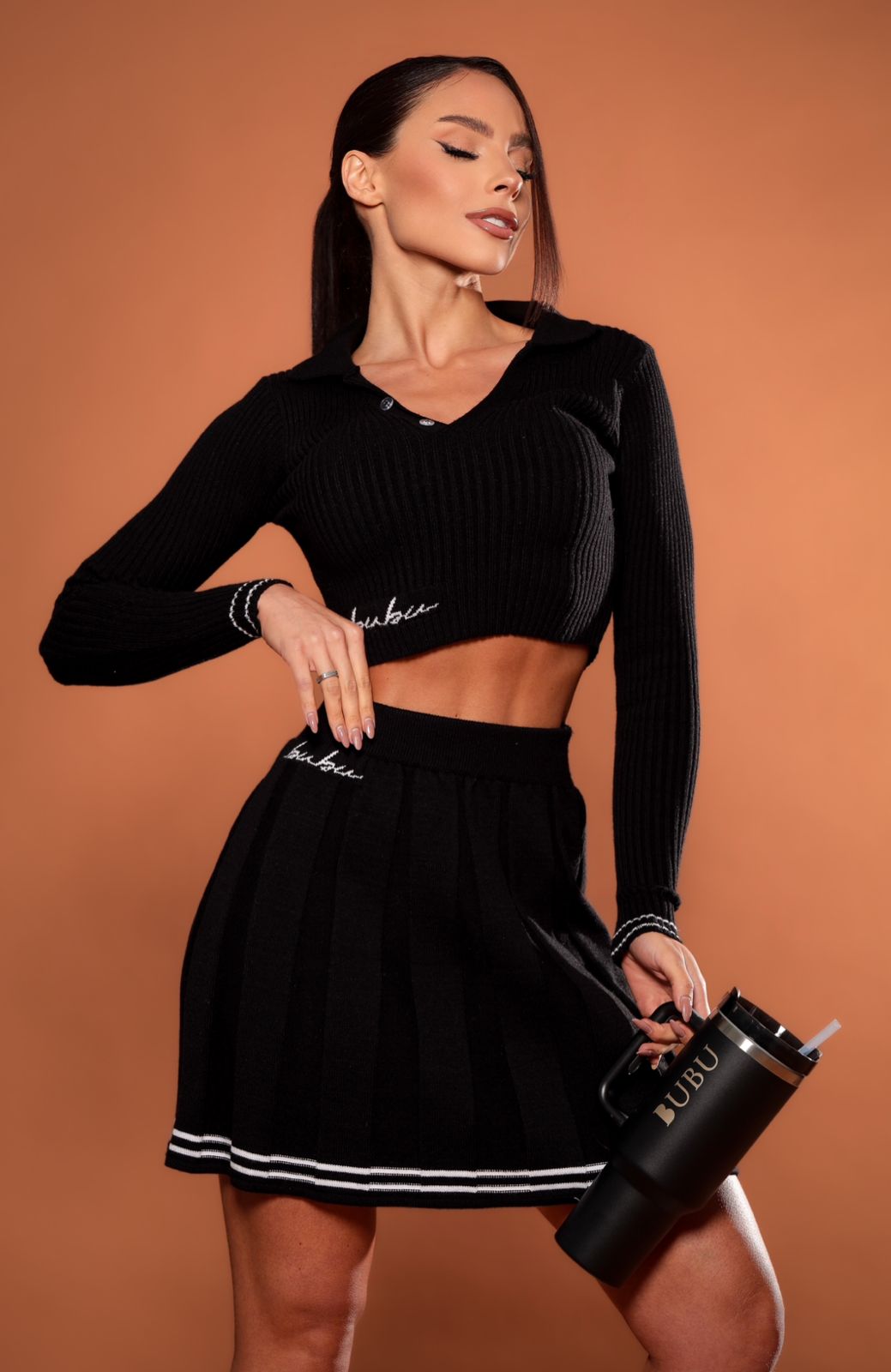 MYBUBU SAIA TRICOT PLISSADA