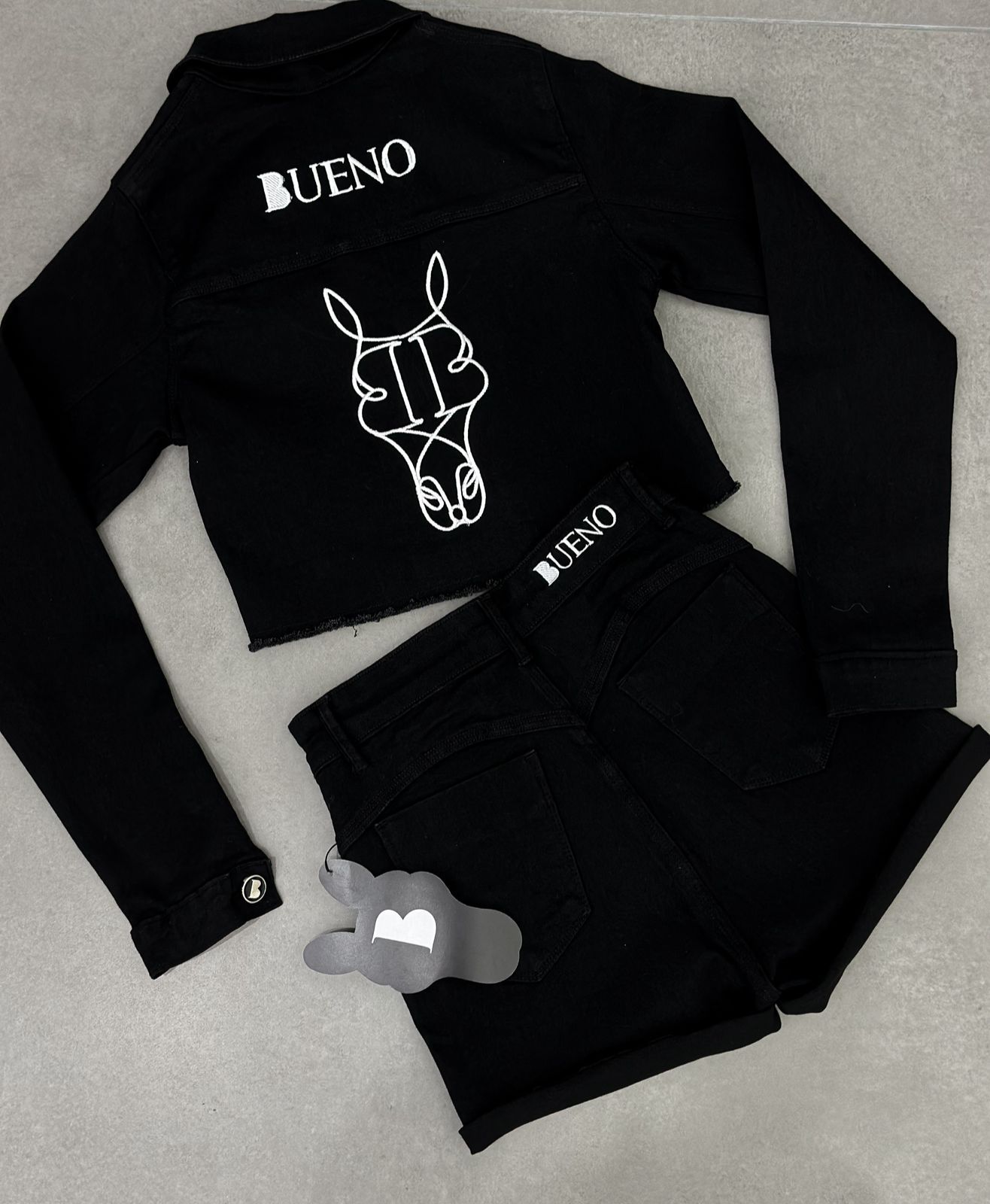 MYBUBU SHORTS JEANS STRASS BUENO