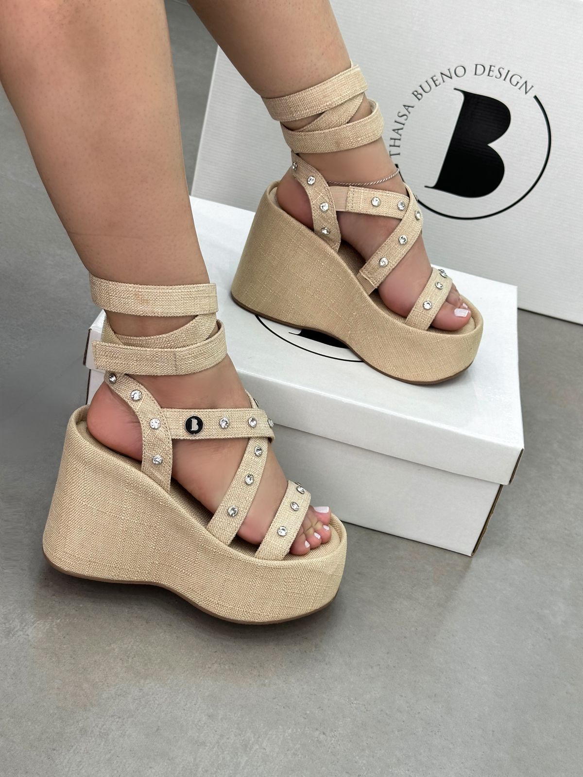 SANDLIA PLATFORM REBITE STRASS